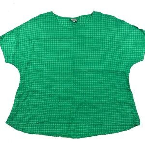 Niche Nilgun Derman Top Mega Pebble Green Shirt